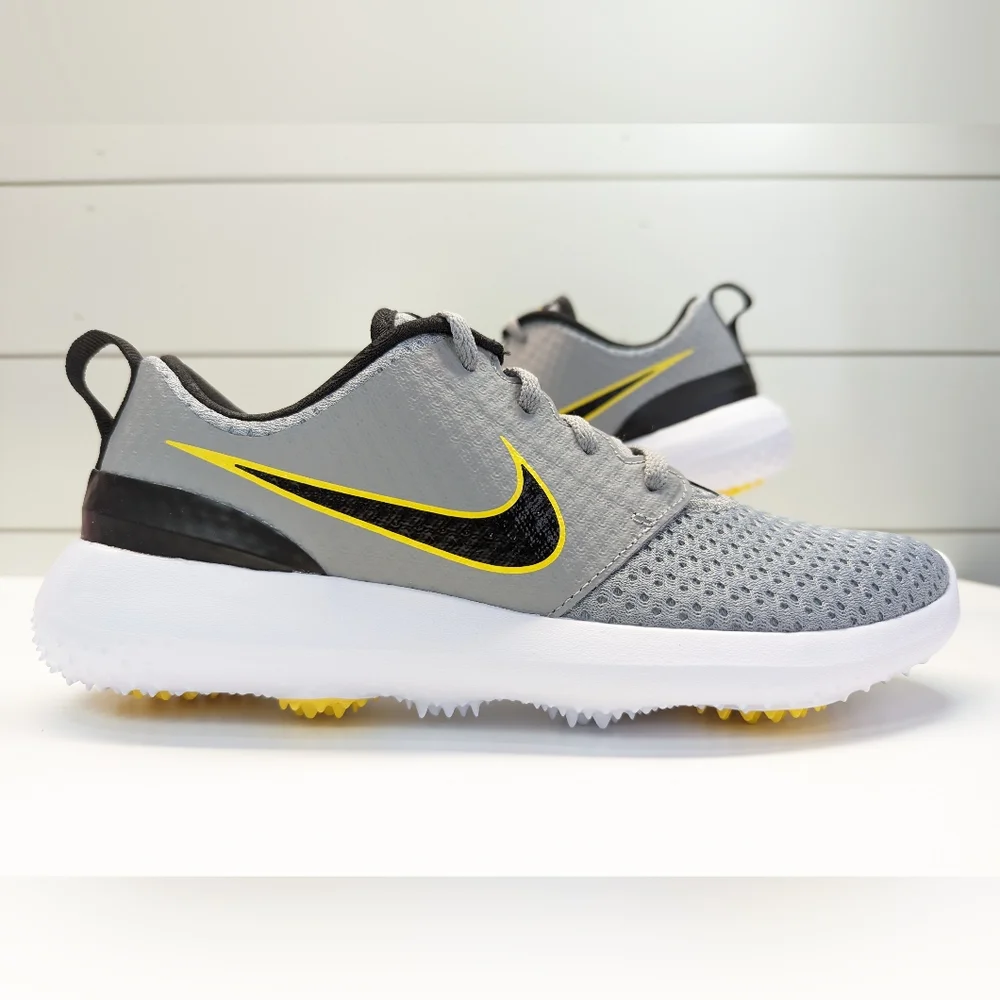 6Y Nike Roshe Golf G Junior Lace Up Grey Yellow Spikeless shoes sie Youth's 6